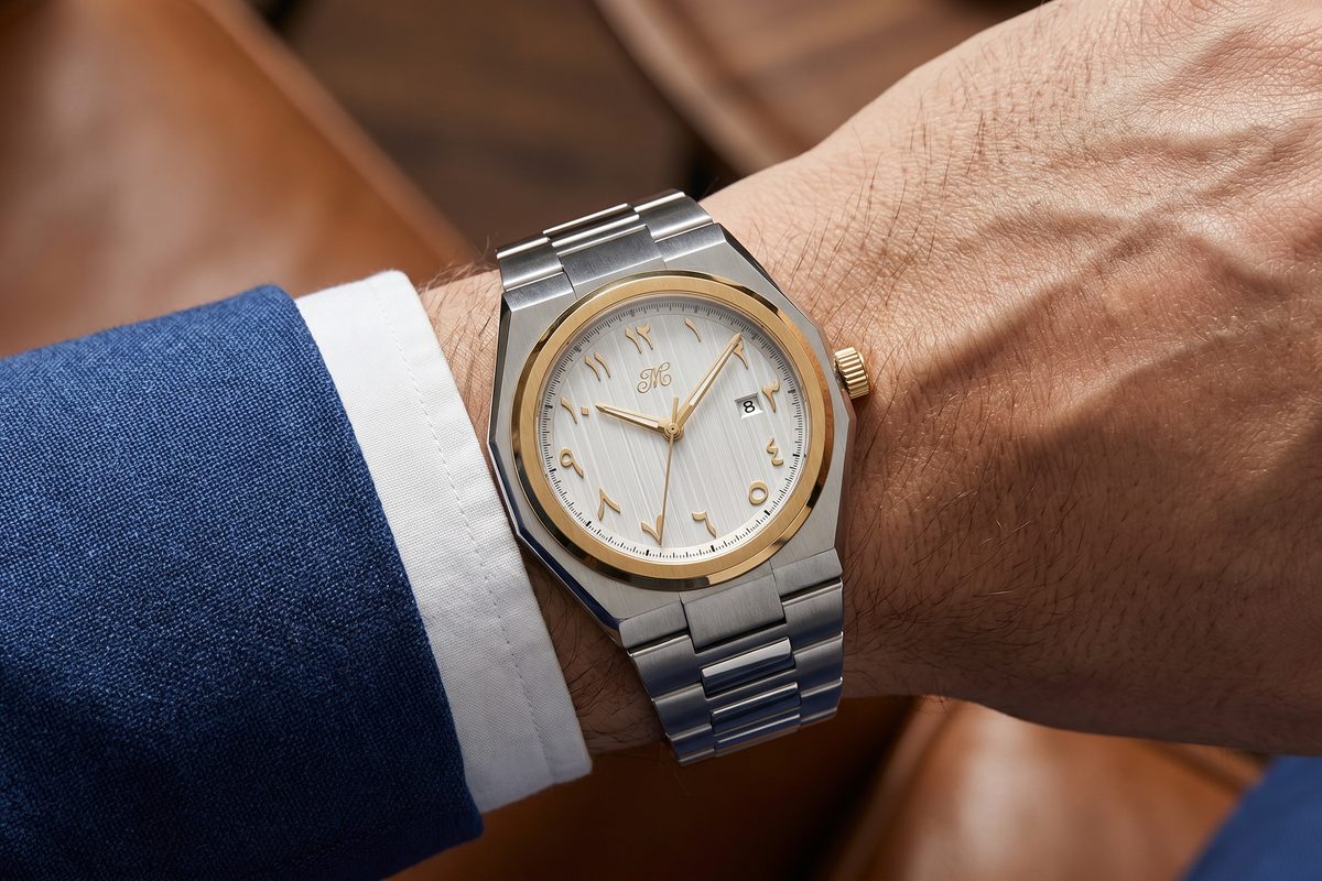 Levant on steel bracelet — worn on the wrist
